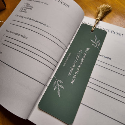 A Quiet Reset — Journal + Bookmark Set