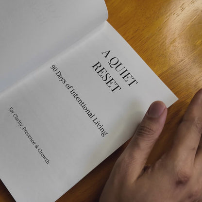 A Quiet Reset — 90 Day Intentional Living Journal
